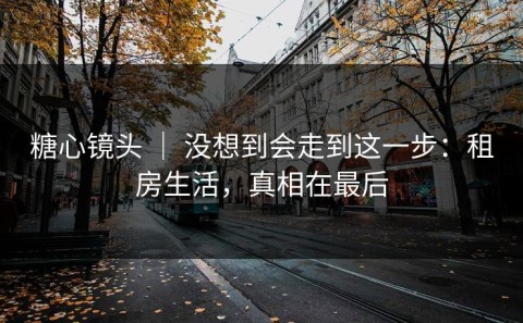 糖心镜头 ｜ 没想到会走到这一步：租房生活，真相在最后