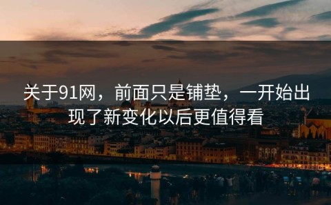 关于91网，前面只是铺垫，一开始出现了新变化以后更值得看